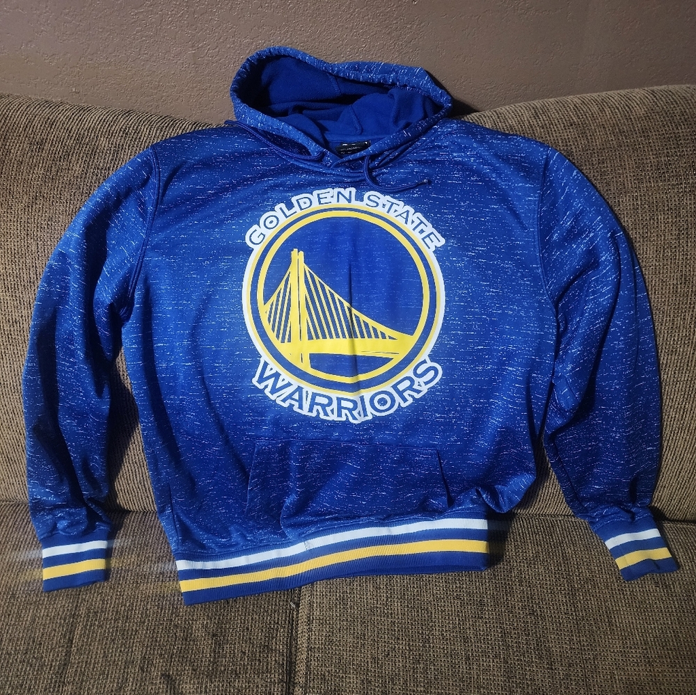 Unisex Unk NBA Golden State Warrior Basketball Blue Hoodie Sz.med